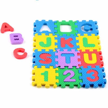  36шт 60*60 мм Английски азбука писмо цифрови играчки Детски пъзел подложки килим бебета Английски Език пяна образователни играчки за Бебето