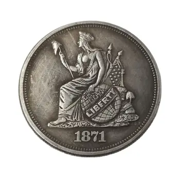  1871 Възпоменателна монета на САЩ God We Trust 1 Долар са подбрани Монета Декорация на дома, Занаяти, Сувенири, Декорации на Подаръци