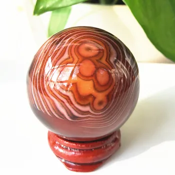  Натурален Сардоникс Ахат Кристална топка Карнеол Кварцевая обхват на Топка Скъпоценен Камък Изцеление 28-45 мм