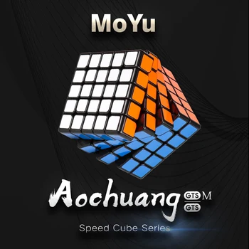  MoYu 5x5 AoChuang GTS/GTS M Магнитен Куб професионални Етикети на скоростта на куб AoChuang GTS M Cubo Magico Играчки-Пъзели за деца