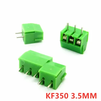  10шт KF350 2P 3P Стъпка 3,5 mm Зелен между пръстите Винт Клеммный Блок Конектор KF350 amphenol конектор 250V/10A