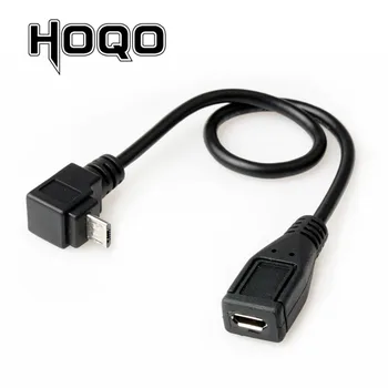  Надолу Ъгъл 90 Градуса Micro USB удължителен кабел Панел Определяне на Дата Синхронизация за Зареждане на дънната платка Micro-USB Мъжки Женски Кабел