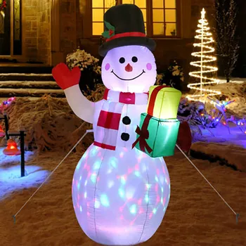  1,5 м LED Надуваем Снежен човек, Светлинен весела Коледа, Външно Украшение, Led Лампа, Гигантска Парти, нова година Коледна Украса