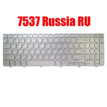  Русия BG Клавиатура за лаптоп DELL Inspiron 15 7000 7537 0PCFWC PCFWC SG-62010-2AA SG-62010-XAA Сребриста с Подсветка на Нова