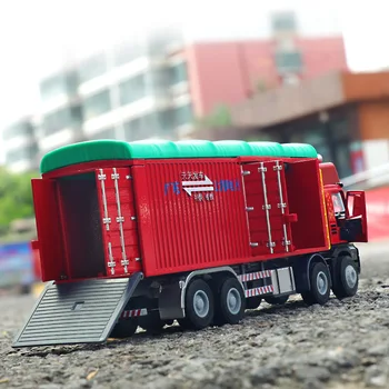  Висококачествен модел контейнер камион от сплав 1:50, детски играчки за моделиране на камиони, продажба на едро безплатна доставка
