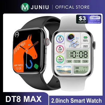  DT8 Max Смарт Часовници За Мъже 2,0-инчов HD Екран, Bluetooth Предизвикателство Потребителски Часовници Грижи За Кожата на Лицето GPS Fintess Tracket NFC Smartwatch PK IWO DT7 Max
