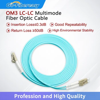  5 бр. Пач кабел LC-LC UPC Полски мулти-режим пълен Дуплекс 2,0 мм 10 г OM3 50/125um оптичен кабел 1 м, 3 м, 5 м, 10 м, 20 м оптичен кабел