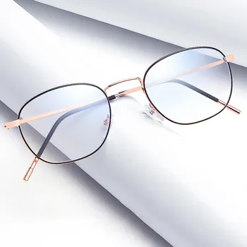  Ретро Тренд Метални Женски Очила, Оптични Рамки За Очила При Късогледство Мъжки Прозрачни Лещи Компютърни Рамки За Очила По Рецепта