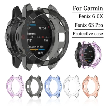  Защитен Калъф За Garmin Fenix 6 6S 6X Smart-Часовници Защитна Рамка Мека ултратънък Калъф от TPU За 6 Pro 6S Pro 6X Pro