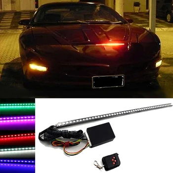  56 см RGB 48LED Авто Скенер Knight Rider Strobe Flash Light Strip + дистанционно Управление
