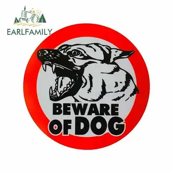  EARLFAMILY 13 см x 13 см АВТОМОБИЛИ СТИКЕР Пазете се от Кучета Знак за Прозореца на Колата Броня за Безопасност Предупреждение Предупреждение Стикер на ВРАТАТА