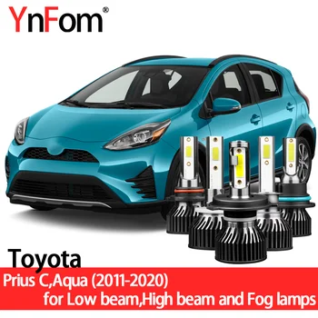  YnFom Toyota Специални led Светлини Комплект Лампи За Prius C Aqua NHP10 2011-2020 Къси светлини, Дългите светлини, фарове за мъгла, фарове, Автомобилни Аксесоари