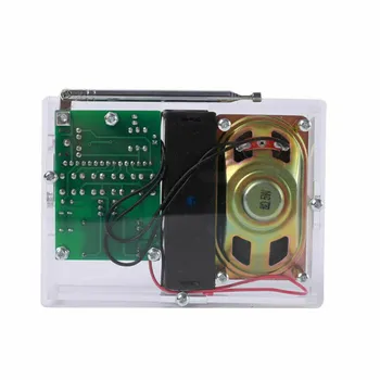  FM радио Модул САМ Комплекти Безжичен Приемник с LCD Дисплей Електронен модул за Обучение Комплект 7,6x8,4 см Електрически Инструменти в разглобено формата на