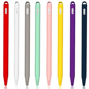  Цветна Съвместим Калъф За Apple Pencil 2 Калъф Съвместим За iPad Сензорна Писалка Стилус Защитен Ръкав Силиконова Чанта за Носене