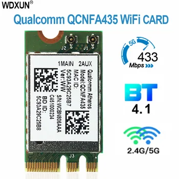  Безжичен Адаптер за Карта за QCA9377 QCNFA435 QCNFA 435 802.11 AC Bluetooth 4.1 433 М 2.4 G/5 G Wi-FI WLAN Карта