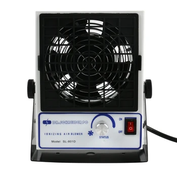  Вентилатор Йонизация на въздуха постоянен Ток статични Элиминатора SL-801D С Функция за Предупреждение Фен Йонизация на Въздуха ESD Йонизатор, Вентилатор