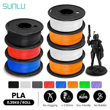  SUNLU 7 роли PLA Направления 3D Принтер 1,75 мм Цвят на Съответните Мини Намотка 0,25 кг/Ролка по-Малко Отпадъци, Без Мехурчета Нетоксичен Екологичен
