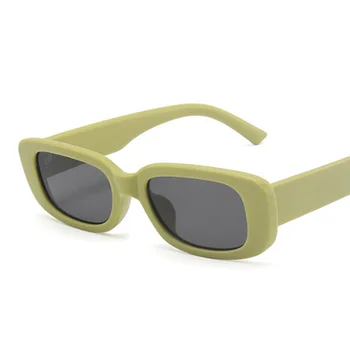  Модни Квадратни Слънчеви Очила Дамски Маркови Дизайнерски Зелени И Черни Дамски Слънчеви Очила Ретро Луксозни Пластмасови Малки Рамки Oculos De Sol
