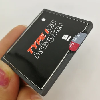  Адаптер за карта с памет TF-CF, Двоен адаптер за четене на карти памет Micro-SD/SDHC/SDXC TF-Compact Flash КАРТИ, поддръжка на карти Micro-SD