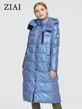  ZIAI 2022 зимни дамски дълги топло дамско яке от разноцветни Тъкани, модерно Фино дамско палто, брендовое качество, топла Подвижна капачка ZR-9510