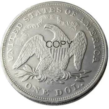  1872CC Седнала Долар Свобода със сребърно покритие Копирни Монети