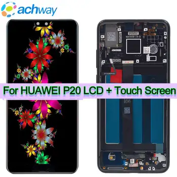  Протестированная работа За Huawei P20 LCD дисплей със сензорен екран в събирането на p20 LCD дисплей с панел Нов за Huawei P20 Eml-l29 Подмяна на екрана