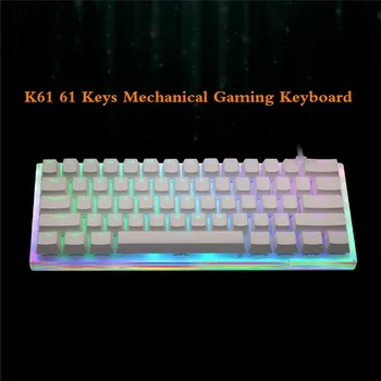  Gamakay K61 с възможност за гореща замяна 61 Клавишите Ръчна Детска клавиатура Tyce-C Жичен RGB подсветка Gateron Превключвател на Кристална основа