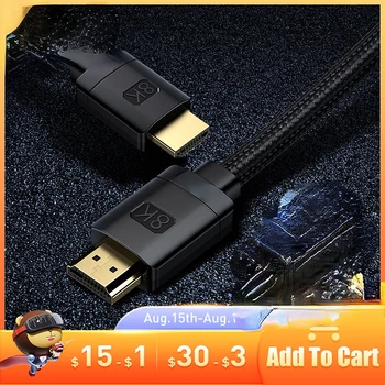  HDMI-съвместим кабел 8K 2,1 4K 2,0 HDMI-Съвместим Сплитер 8K/60Hz Кабели за Xiaomi Mi Box 48 gbps Цифров за PS5 PS4
