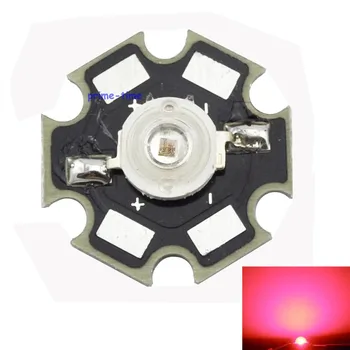  10ШТ 3 W Тъмно-Червен Висока Мощност 660 НМ Растение Расте LED Емитер на Светлината 700мА с 20 мм Звезда Platinum Радиатор