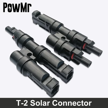  Конектори слънчева клони PowMr Конектор кабели като удължител за едновременно свързване между фотоэлектрическими ламперия Макс 1000 В 30А Вход