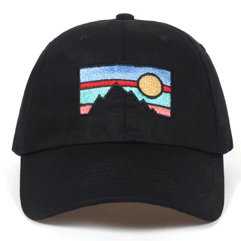  2018 нова Мъжка бейзболна шапка dusk sunset памучен шапка с бродерия, Модна шапка за татко, пролетно-есенна памучен шапка за голф, шапки
