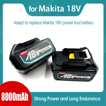  100% Оригинални Makita 18v 8000 mah Акумулаторни Електроинструменти Makita Батерия С Led Литиево-йонна батерия Заместител на LXT BL1860B BL1860 BL1850