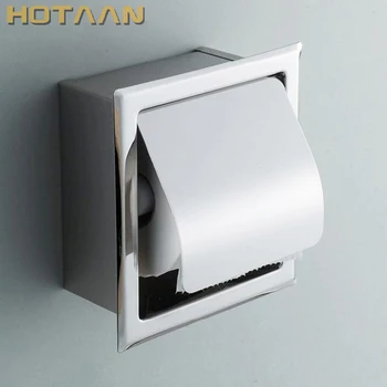  Луксозна Кутия Притежателя на Тоалетна Хартия За Баня от Неръждаема Стомана SUS 304 # Скрита Стенни Вградени Стенни Вградена YT-1092