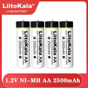  Liitokala 1.2 AA 2500 mah Ni-MH Акумулаторна батерия aa за температура пистолет дистанционно управление мишка играчка на батерии