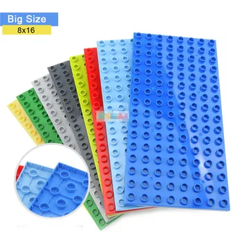  8x16 Точки Строителни Блокове Анкерни Плочи за Голям Размер Тухлена Печка в Събирането на Двустранен Укрепване печка Съвместими с Lego Duplo Bricks