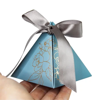  Триъгълен Пирамидални Кутия шоколадови Бонбони, Кутии за Сватбени Подаръци и Подаръци, Чанти за шоколадови Бонбони, Украса за Гости, Детски Душ, Вечерни Аксесоари