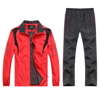  Мъжки комплекти спортни облекла, Пролетно-есенен комплект от 2 теми, Спортен костюм, Сако + Панталон, Мъжки Модерен Спортен костюм най-високо качество, Азиатски Размер L-5XL