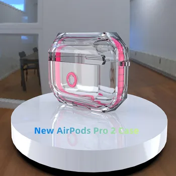 Калъф за airpods pro 2 калъф 2 3 Поколение Аксесоари за слушалки Чист цвят прозрачен калъф за слушалки Мека обвивка TPU калъф за airpod