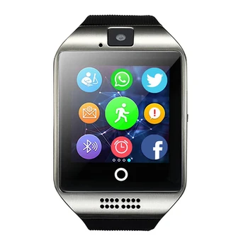  Q18 ЛИДЕР на ПРОДАЖБИТЕ За Жени Bluetooth Smartbracelet С СИМ Картата с ПАМЕТ на Място на Повикване Телефон Часовник Сензорен Екран на Смарт часовници Andriod Аларма Clo