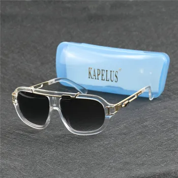  KAPELUS слънчеви очила Златни метални слънчеви очила мъжки слънчеви очила с голямо лице на улицата ежедневни слънчеви очила са Модерни и нови промени в цвета на
