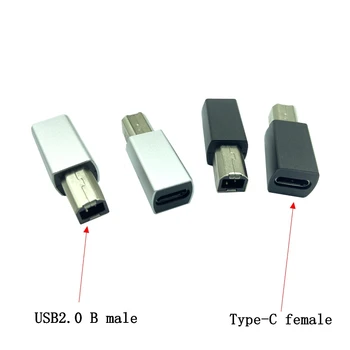  USB Type C Женски към USB B Мъжки Адаптер за Скенер Конвертор на Принтера C USB Адаптер за Пренос на данни за Клавиатура MIDI-контролер