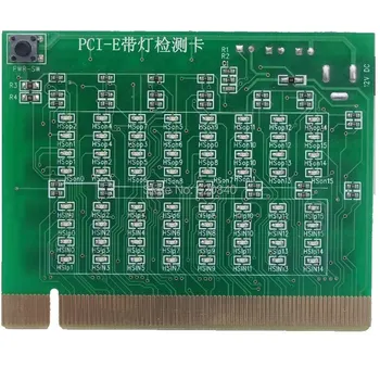  Тестер слотове PCI-E 16X PCI Express 8X за дънната платка Открива късо съединение на южния мост или външен PCI-E с помощта на светлинния тестер