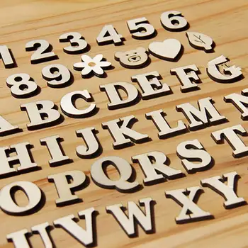  Самозалепващи Цифри Занаят Английски Букви, Дизайн Декорация На Дървени Домашен Коледен Декор На Аксесоари