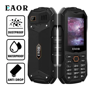  EAOR IP68 Истински Трехпрочный Здрав Телефон с Тънка Клавиатура Телефони 2000 mah Голяма батерия с две SIM карти Телефон с Акценти на Факел Телефон